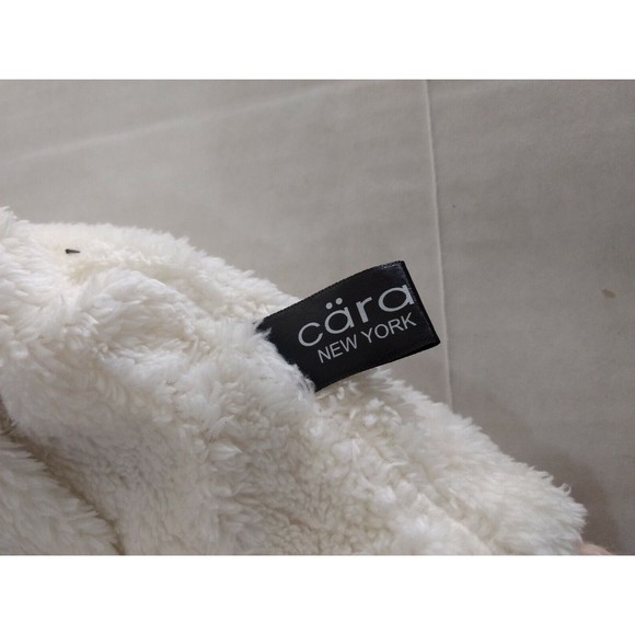 New Cara New York Women's Pink Knit Hat Flower Pom Pom OSFM Ostrich Feathers - Picture 5 of 6